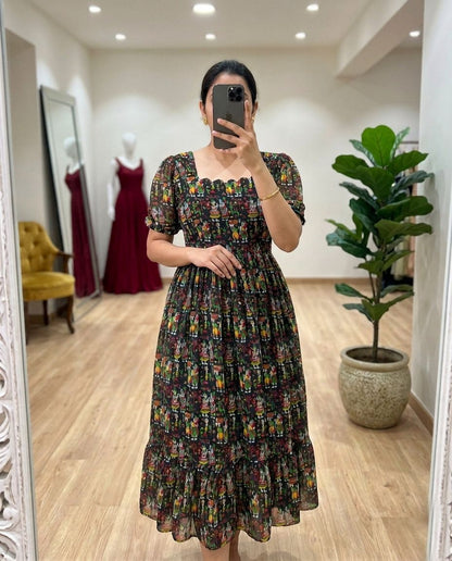 Beautiful Tribal Print Maxi Dress