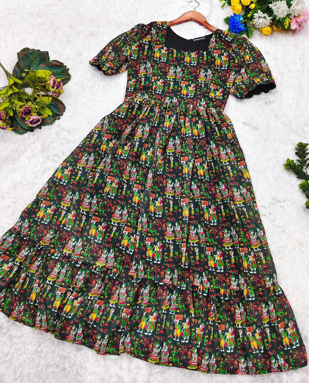 Beautiful Tribal Print Maxi Dress
