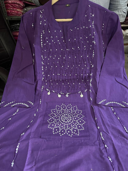 Beautiful Flared Anarkali Cotton Kurta Set