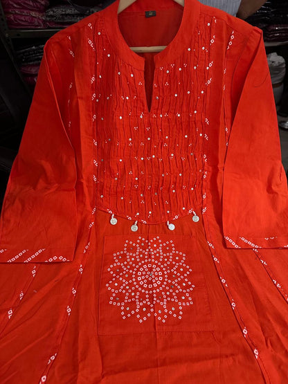 Beautiful Flared Anarkali Cotton Kurta Set