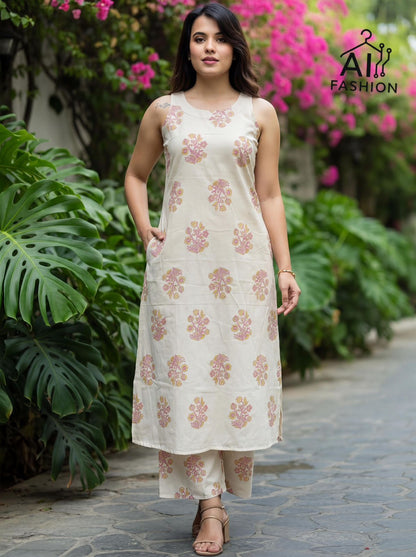 Summer Special Printed Sleeveless Co-ord Set