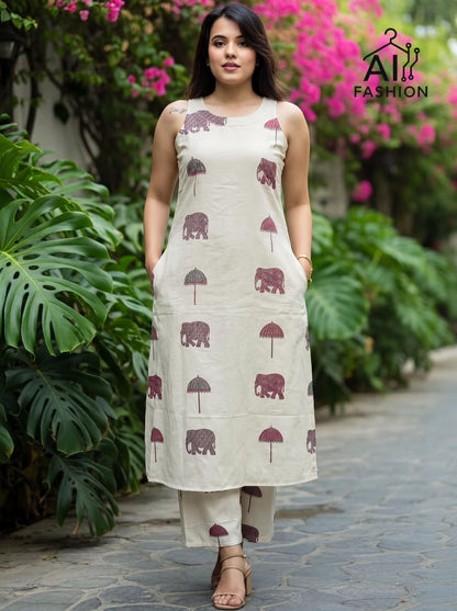 Summer Special Printed Sleeveless Co-ord Set