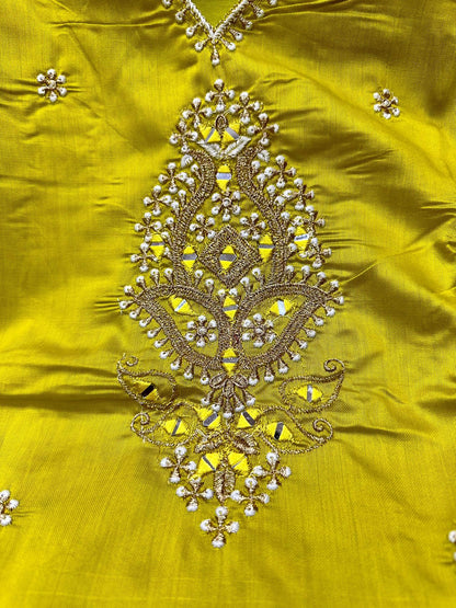 Designer Silk Kurta Set With Handwork Details
