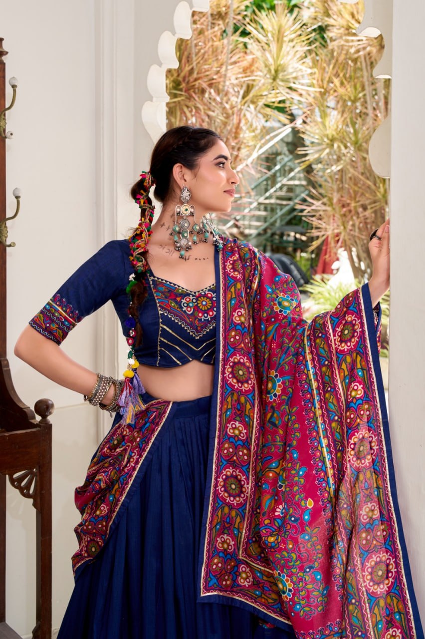 Elegant Dola Silk Digital Print Lehenga Collection