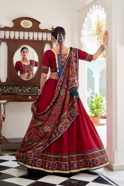 Elegant Dola Silk Digital Print Lehenga Collection