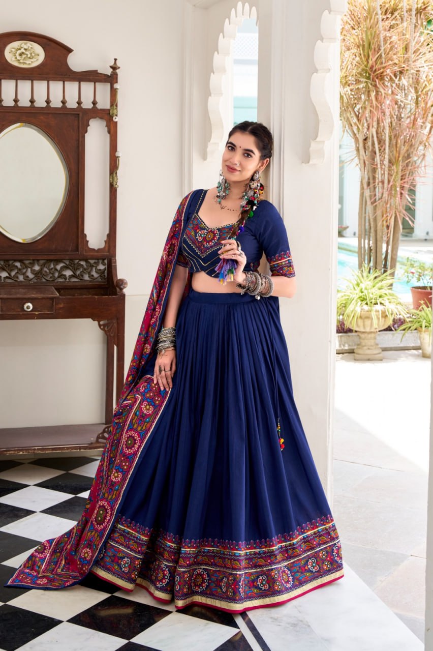 Elegant Dola Silk Digital Print Lehenga Collection