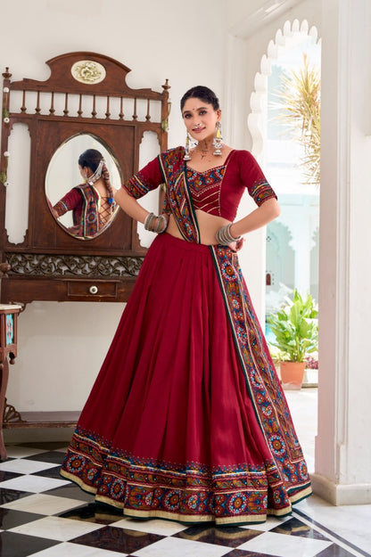 Elegant Dola Silk Digital Print Lehenga Collection