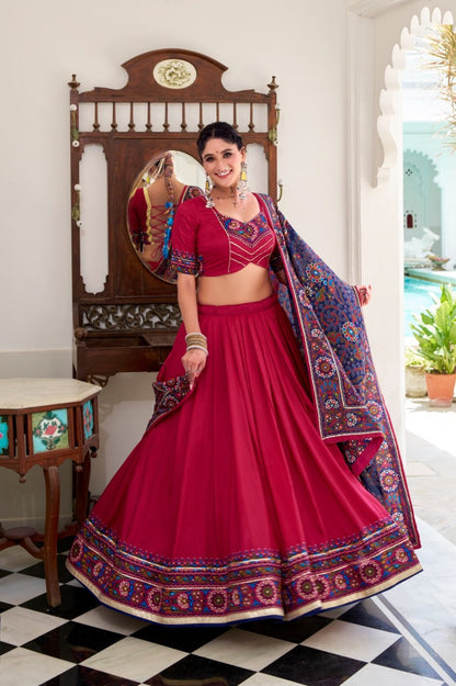 Elegant Dola Silk Digital Print Lehenga Collection