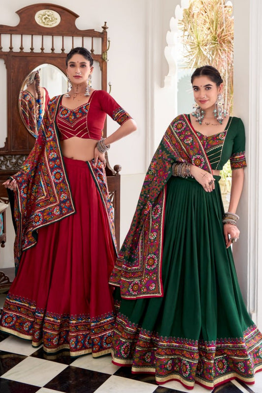 Elegant Dola Silk Digital Print Lehenga Collection
