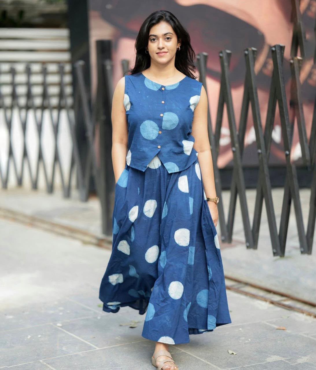 Stylish Cotton Skirt And Top Co-ord Set