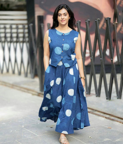Stylish Cotton Skirt And Top Co-ord Set