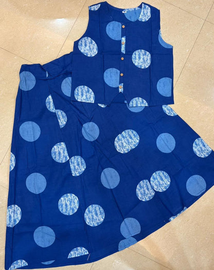 Stylish Cotton Skirt And Top Co-ord Set