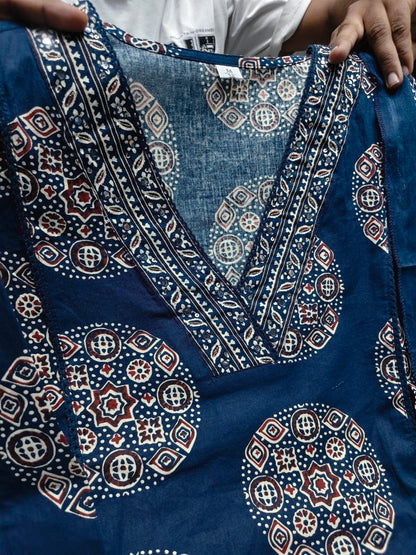 Elegant Printed Cotton Kurta 3-Piece Set
