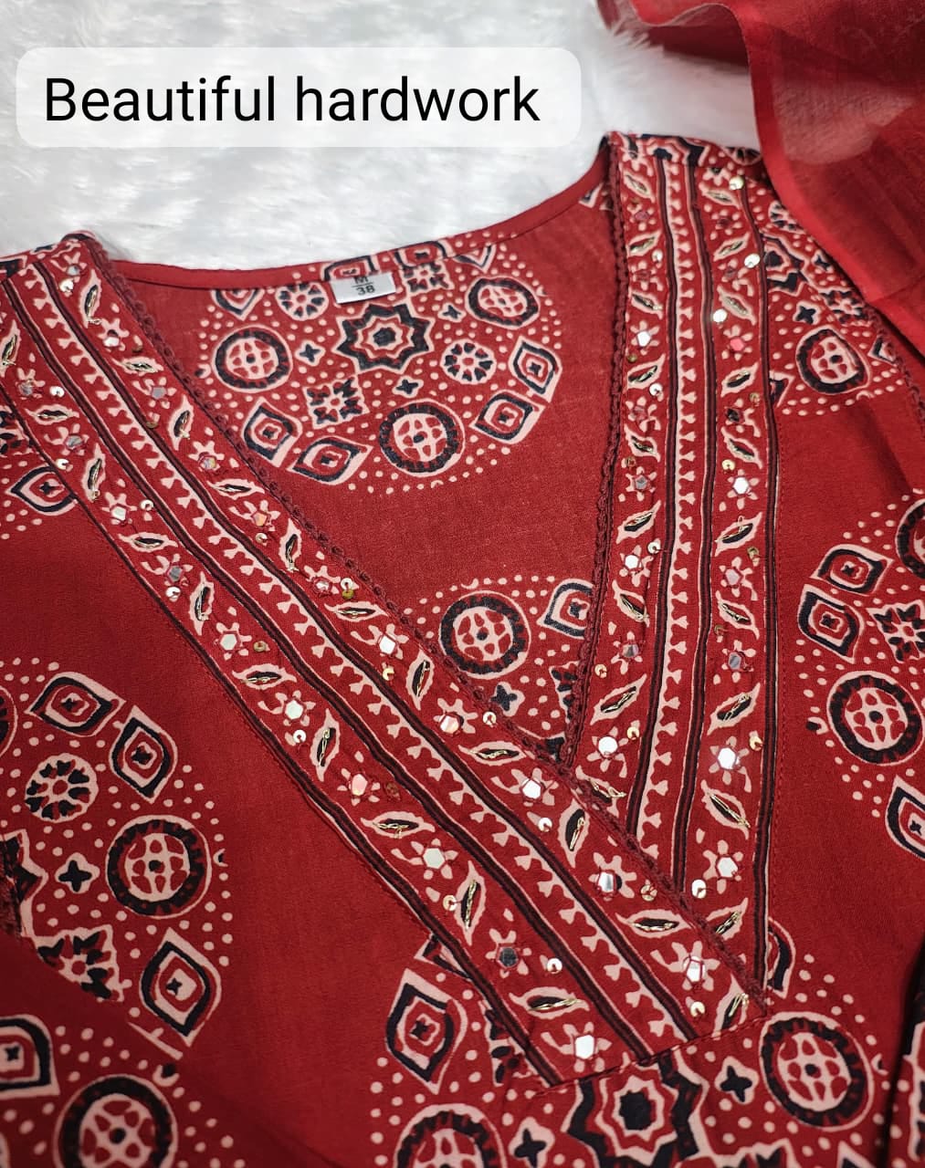 Elegant Printed Cotton Kurta 3-Piece Set