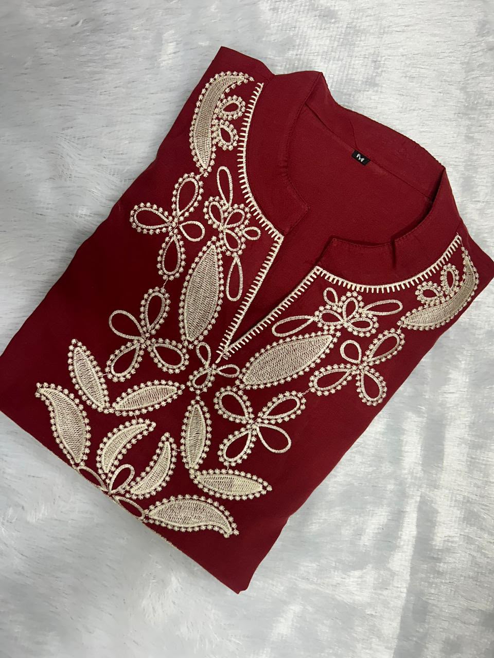 Elegant Embroidered Cotton Co-ord Set