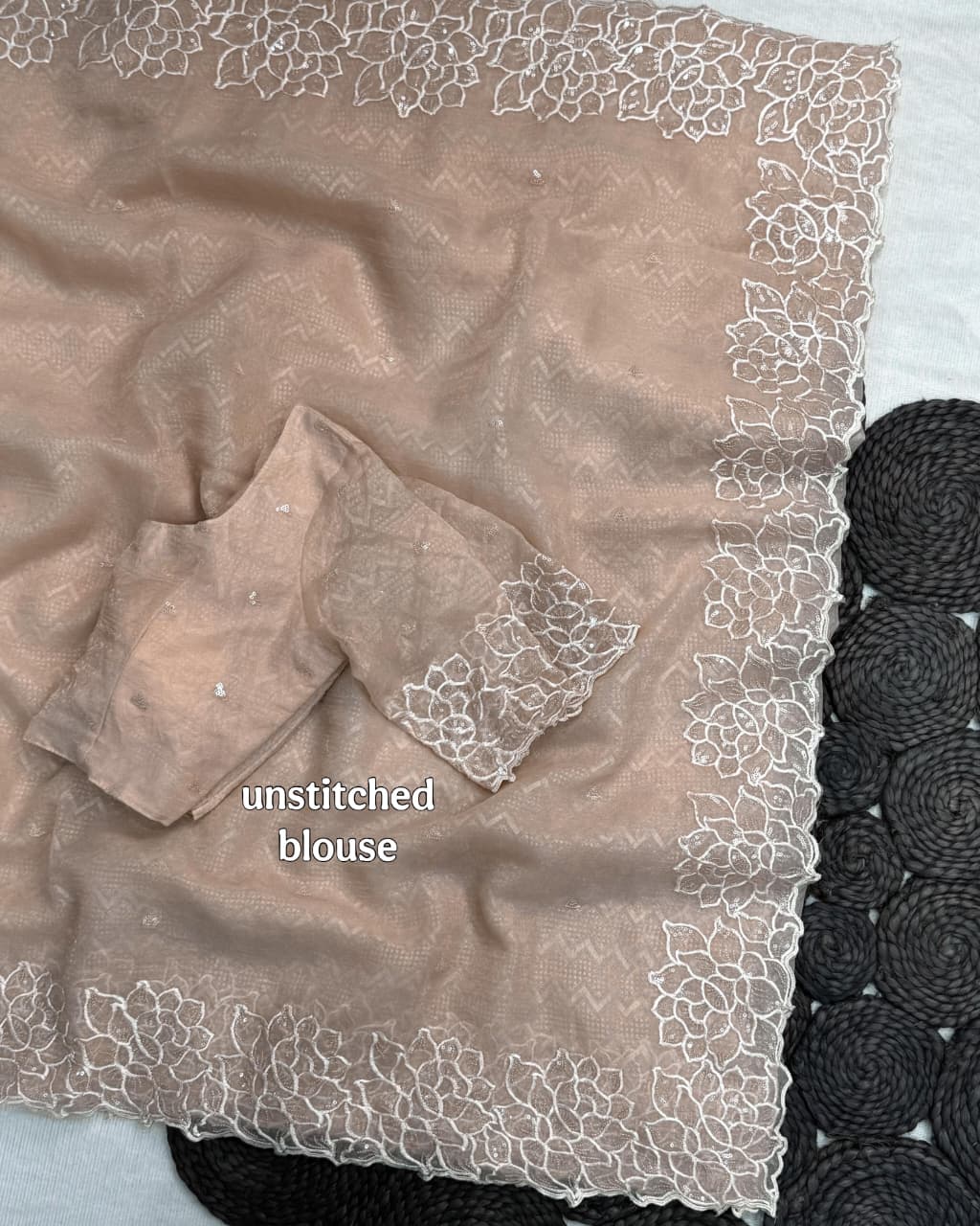 Graceful Glass Shimmer Designer Sequined Saree