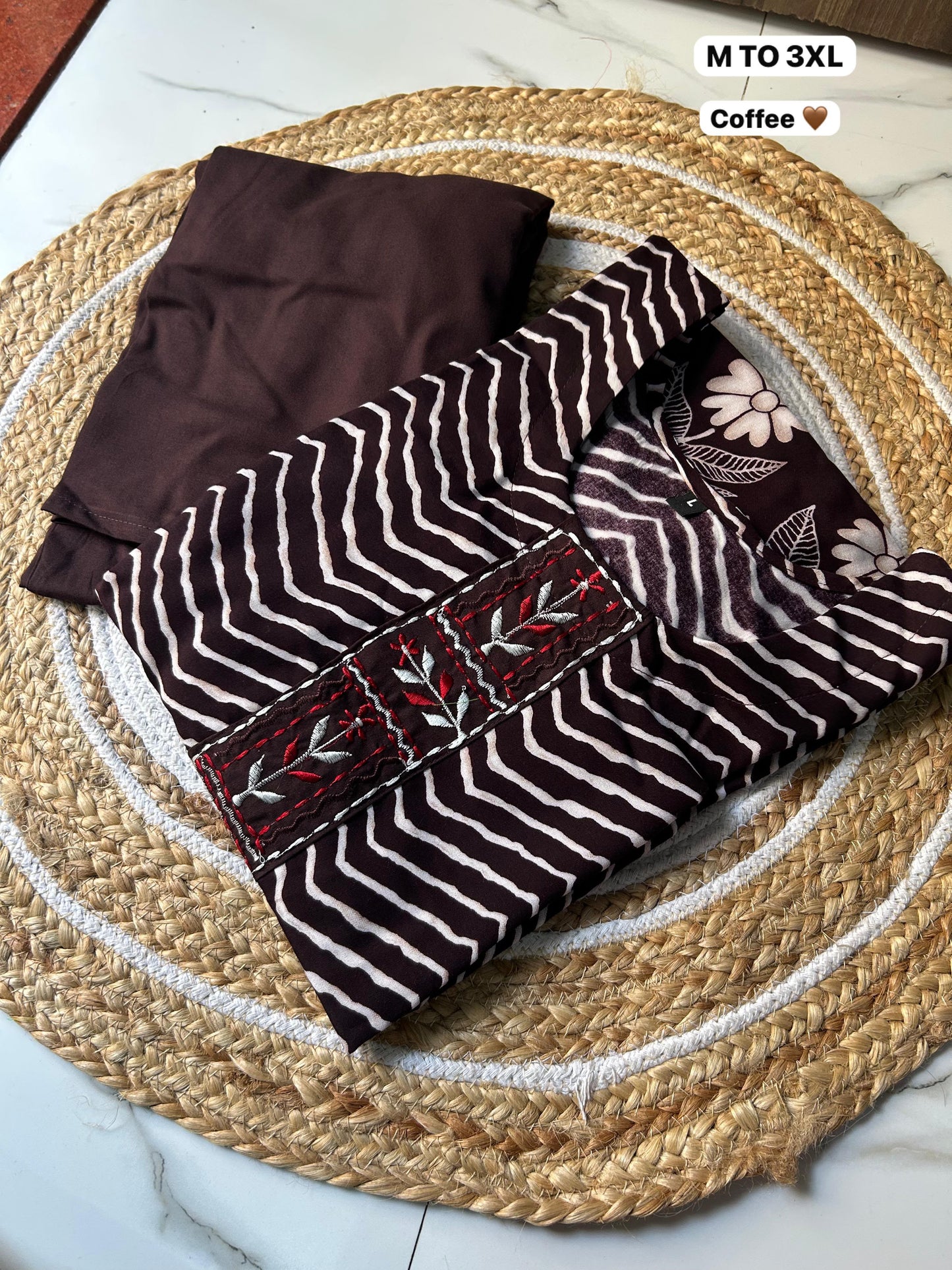 Ajrakh A-Line Kurti Plazo Co-ord Set