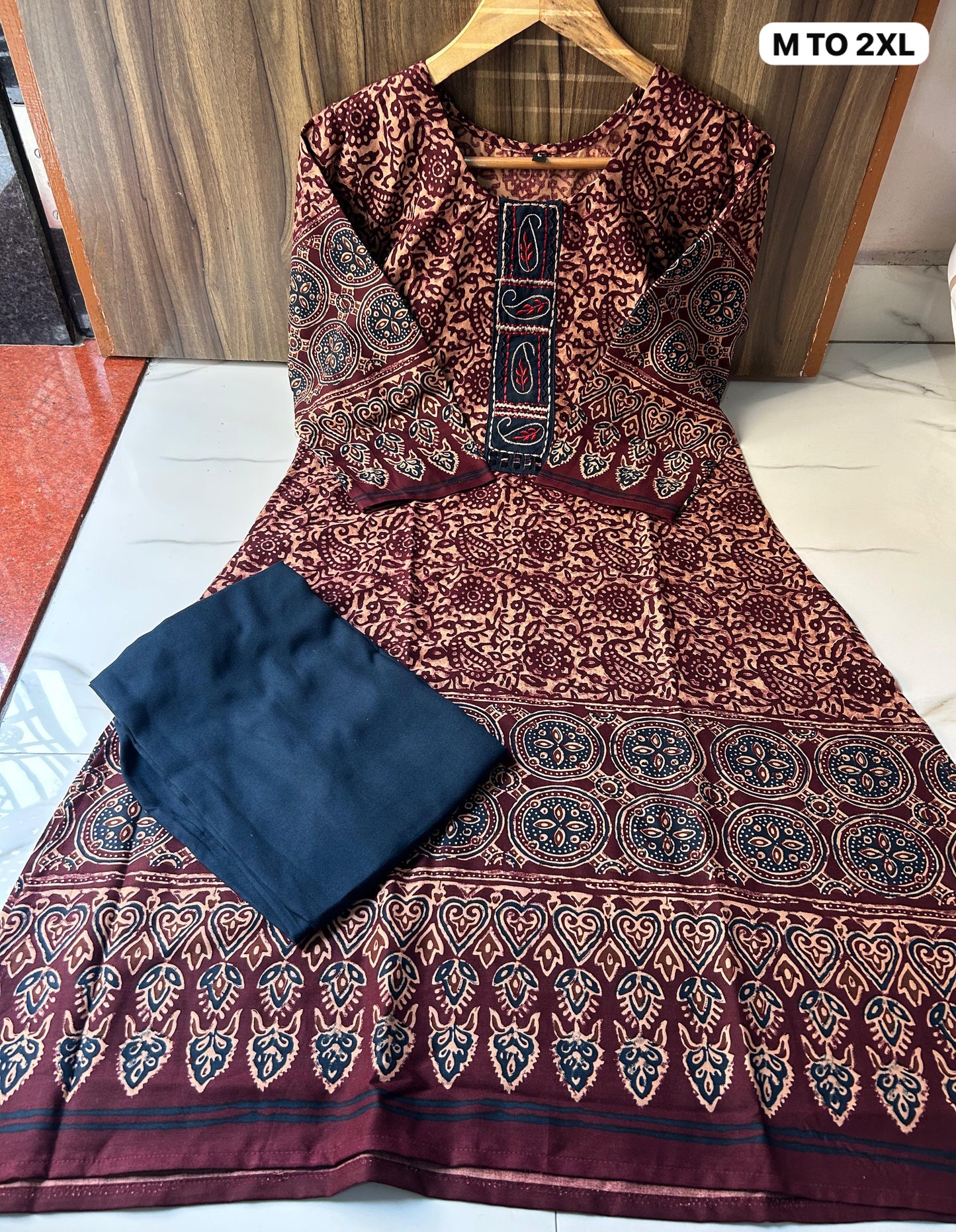 Elegant Ajrakh A-Line Co-ord Set