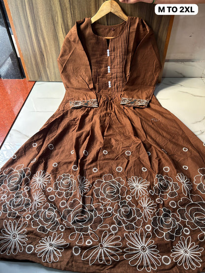 Premium Embroidered Dhabu Cotton Co-ord Set