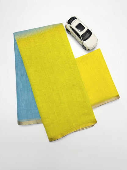 Elegant Digital Print Soft Linen Saree