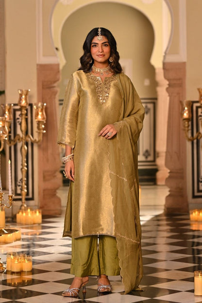 Designer Soft Kanjivaram Silk Kurta Set