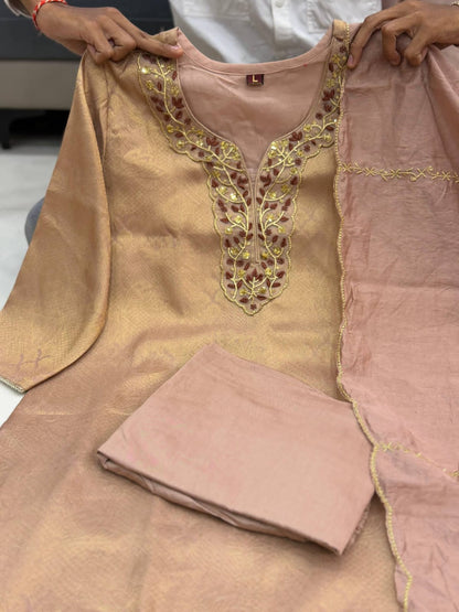 Designer Soft Kanjivaram Silk Kurta Set
