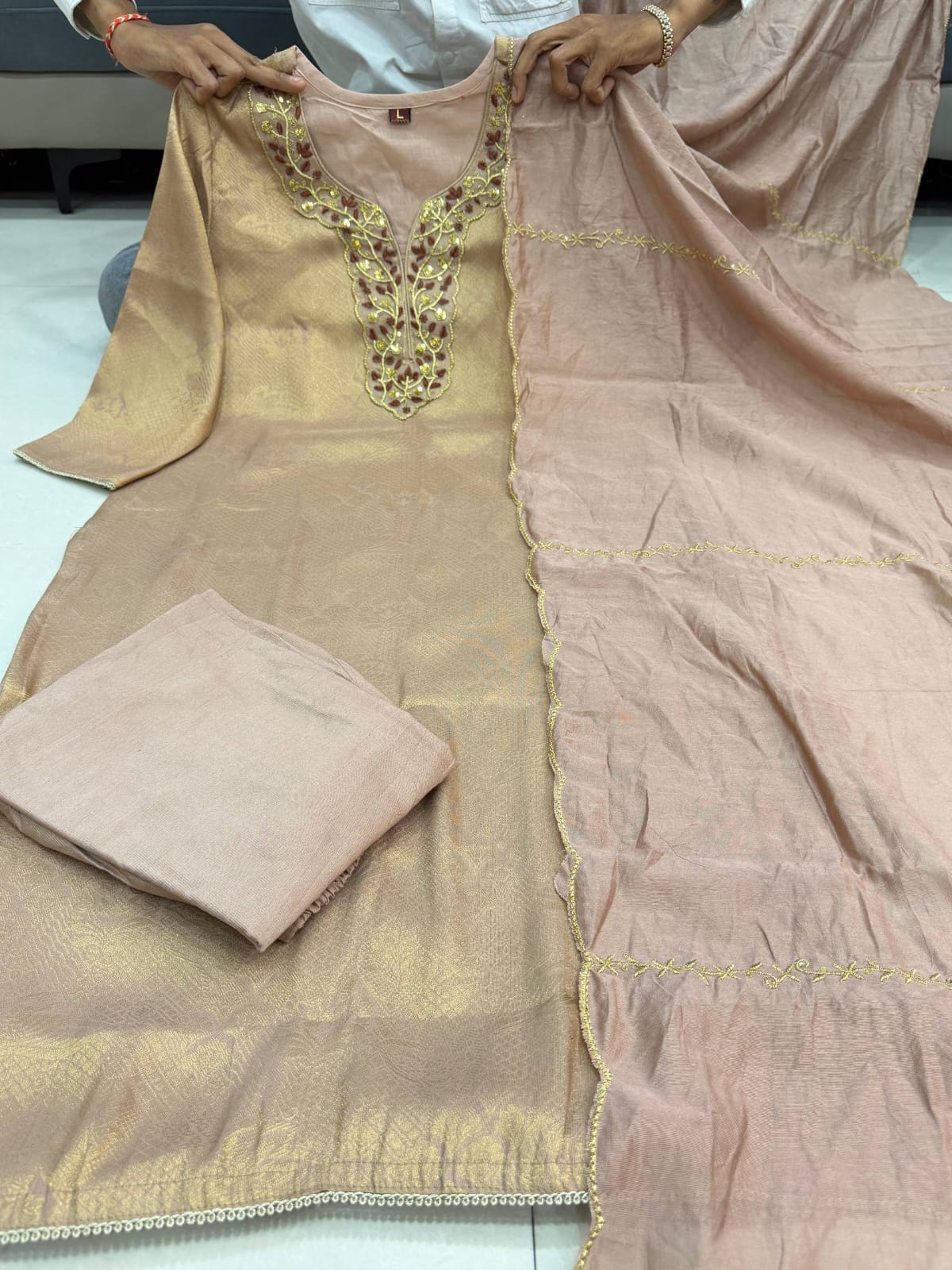 Designer Soft Kanjivaram Silk Kurta Set