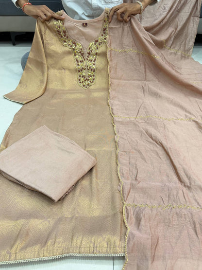 Designer Soft Kanjivaram Silk Kurta Set