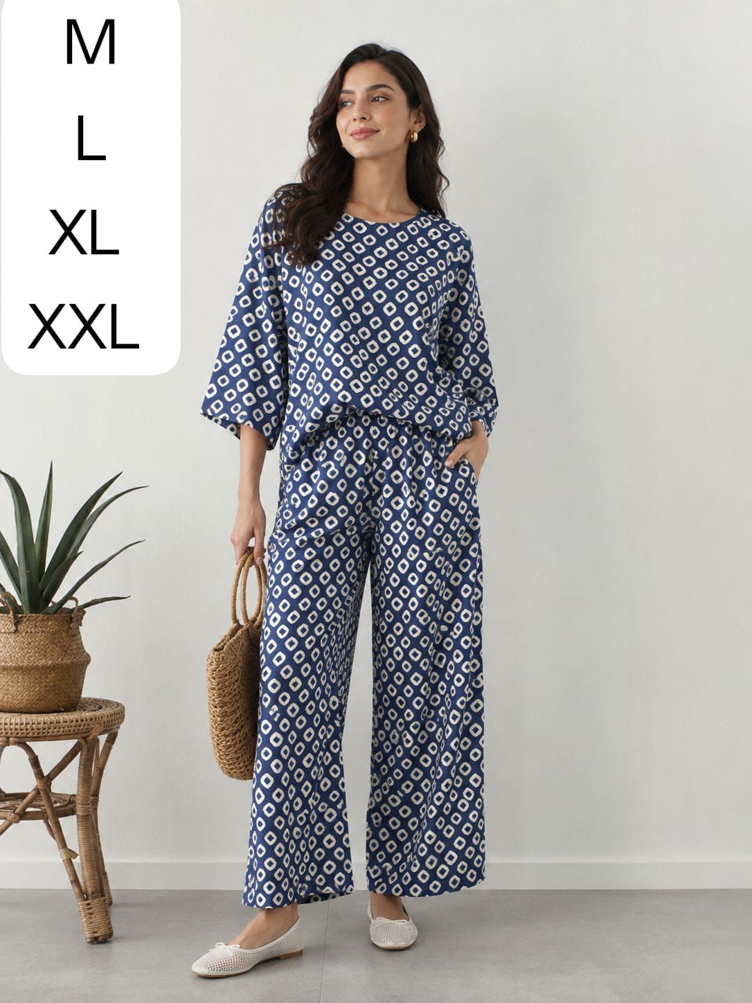 Trendy Blue Top And Plazo Co-Ord Set