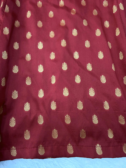 Premium Chanderi Jacquard Butti Anarkali Suit Set