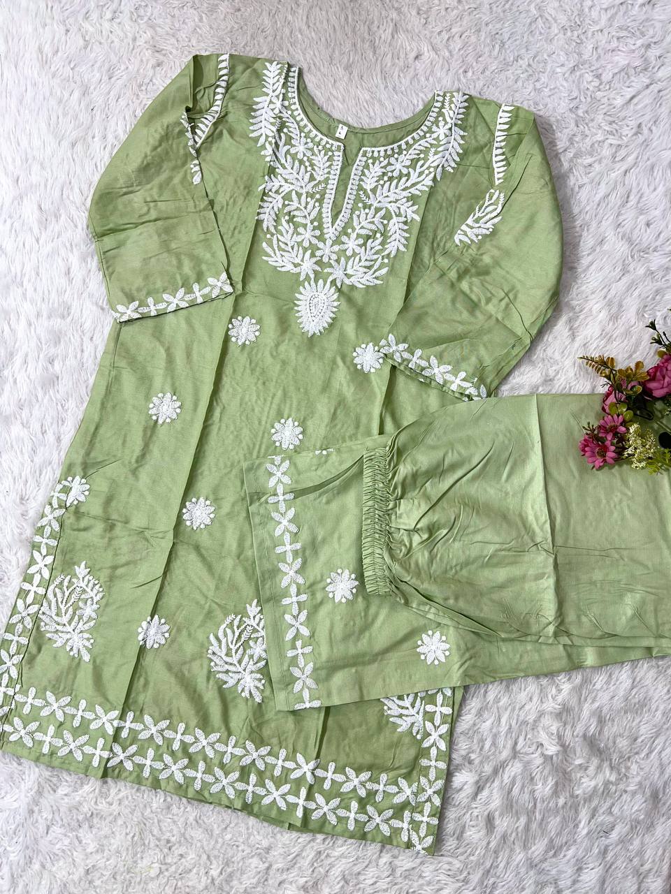 Designer Lakhnawi-style Co-ord Set