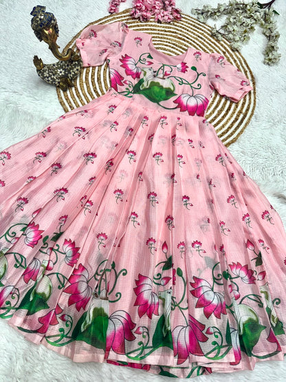 Graceful Printed Kota Dress in 3 Colours