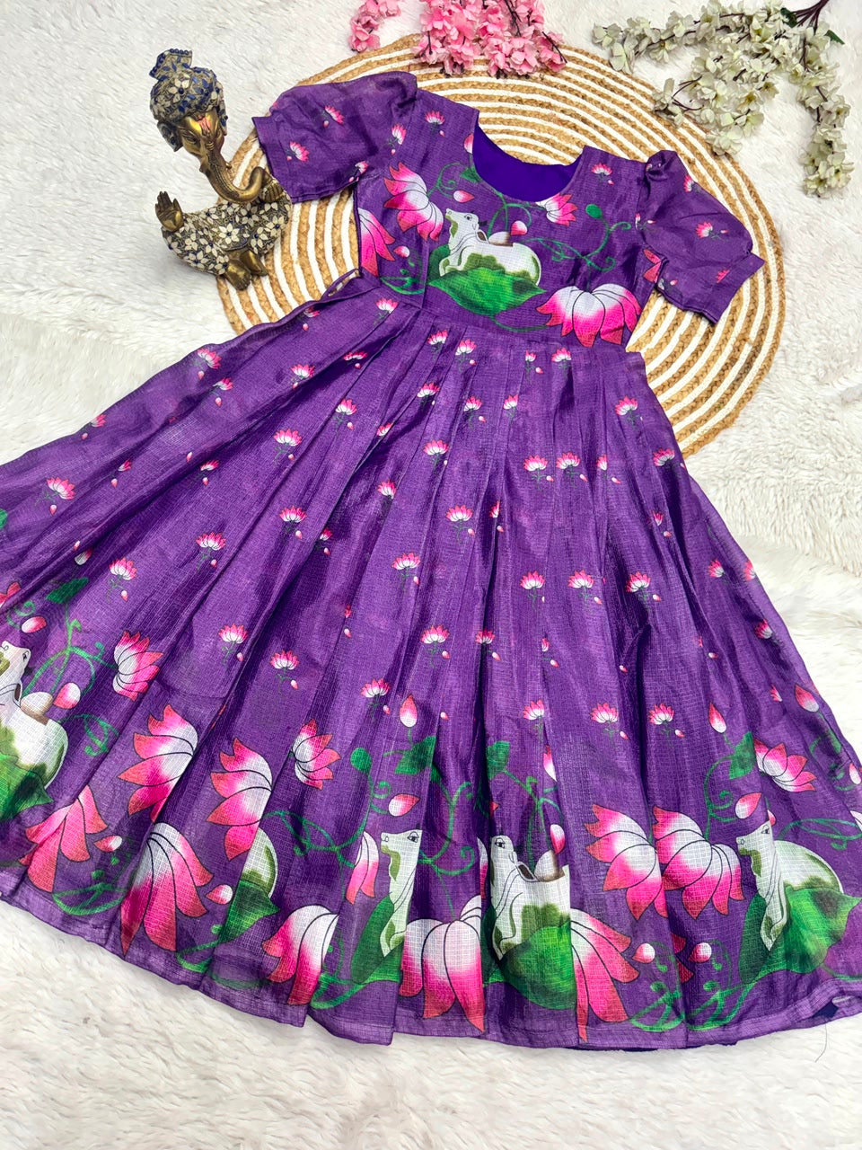 Graceful Printed Kota Dress in 3 Colours