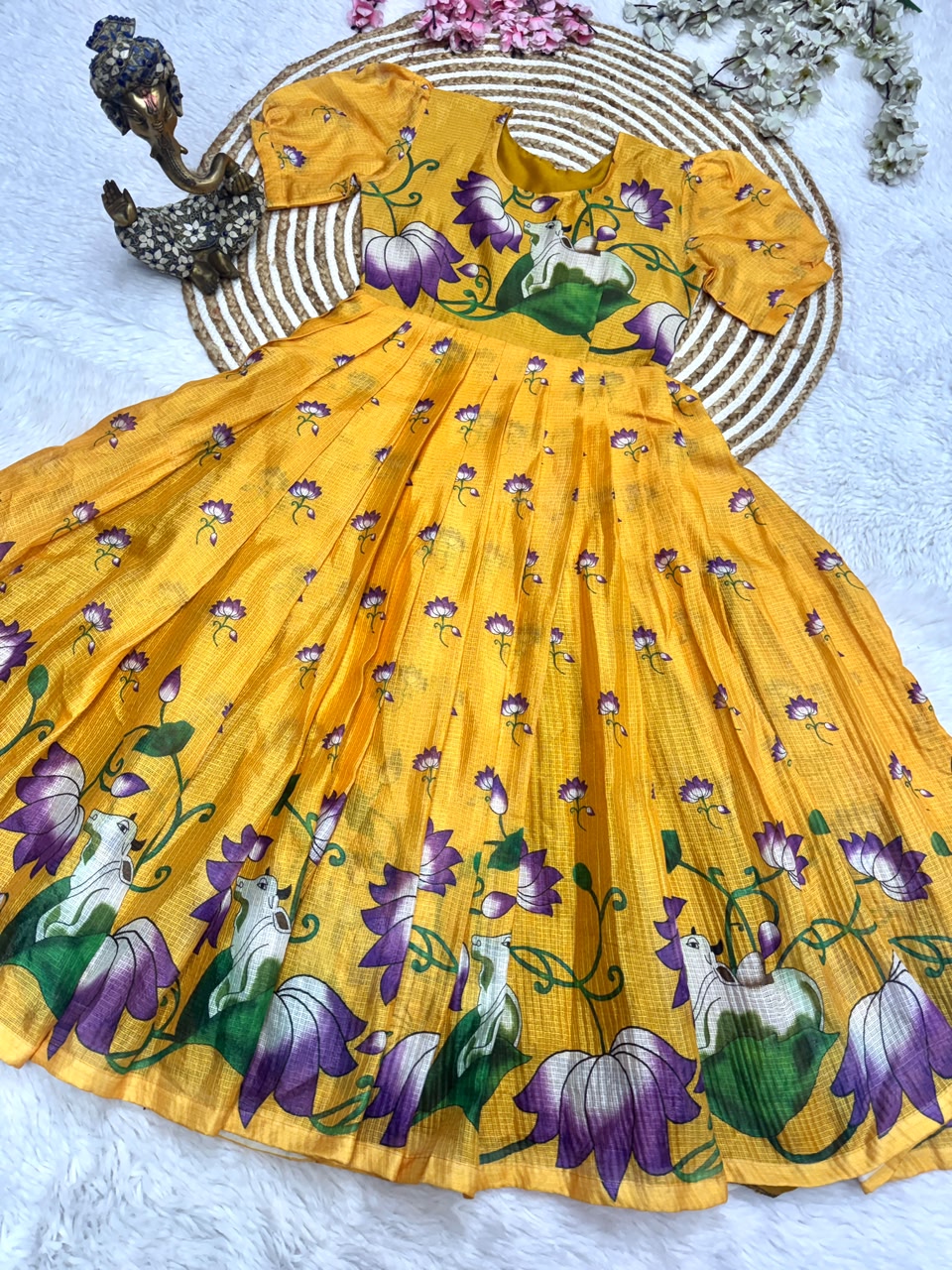 Graceful Printed Kota Dress in 3 Colours