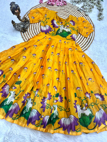 Graceful Printed Kota Dress in 3 Colours