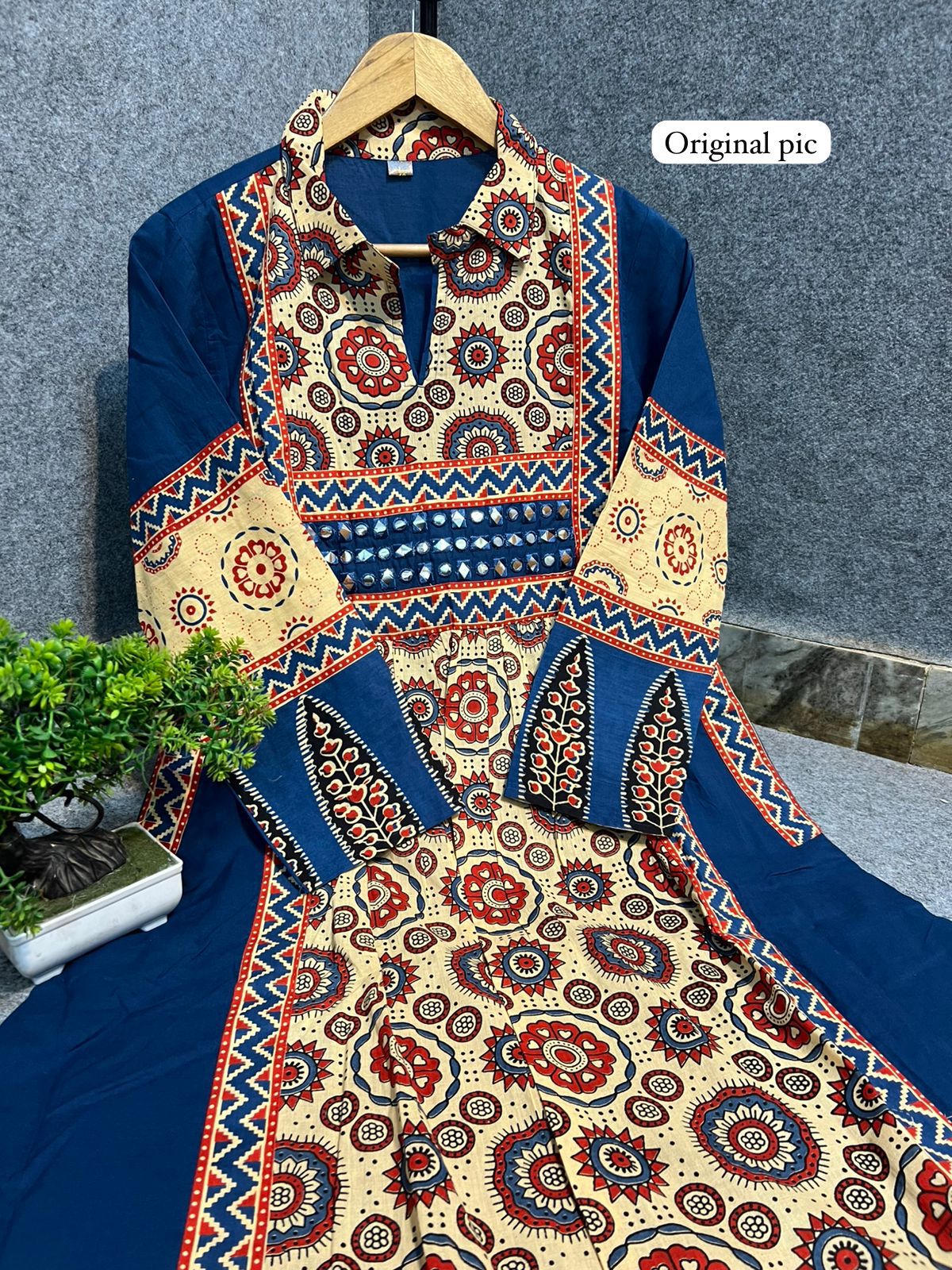 Elegant One-Piece Gown Style Cotton Kurta