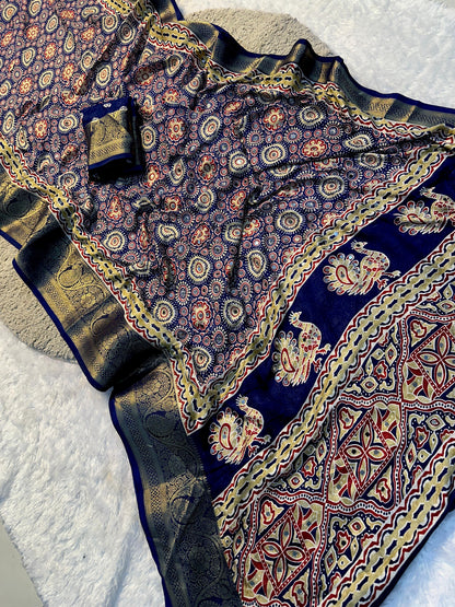 Premium Soft Georgette Mirror Work Saree