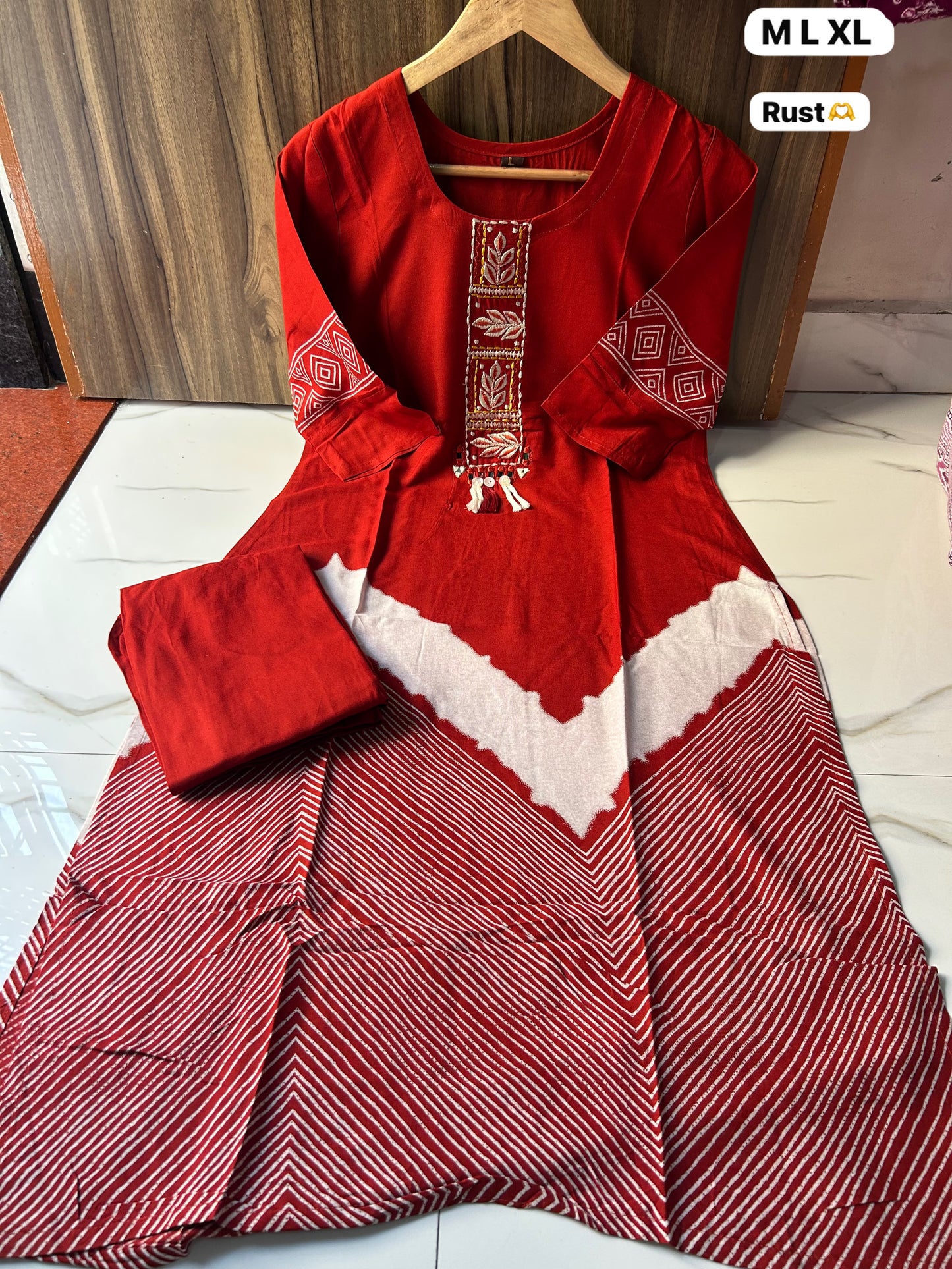 Beautiful Embroidered Kurti And Plazo Co-Ord Set