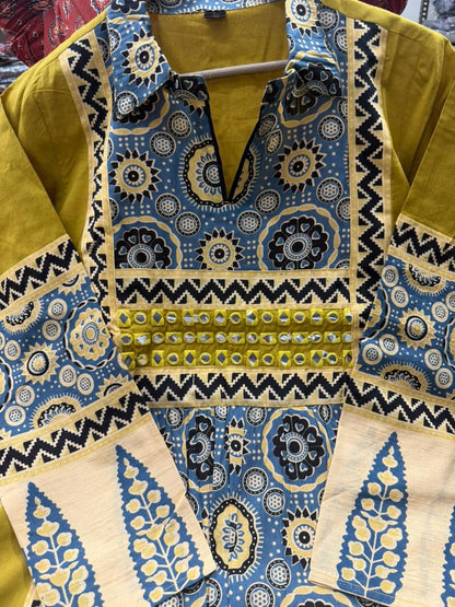 Elegant One-Piece Gown Style Cotton Kurta