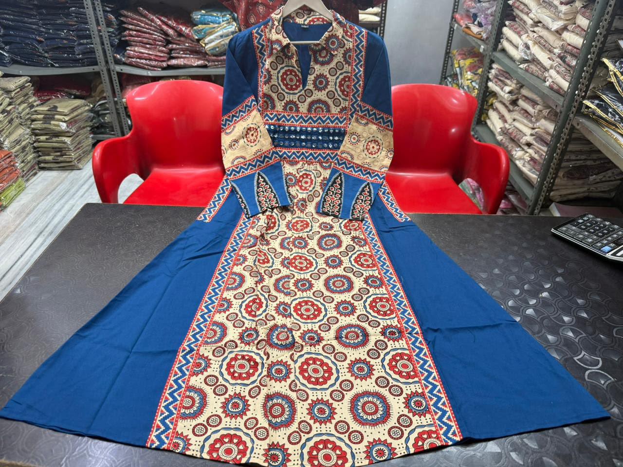 Elegant One-Piece Gown Style Cotton Kurta