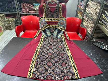 Elegant One-Piece Gown Style Cotton Kurta