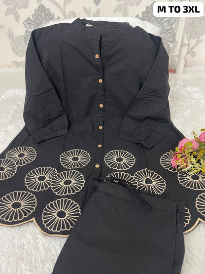Classy Embroidered Cotton Co-Ord Set