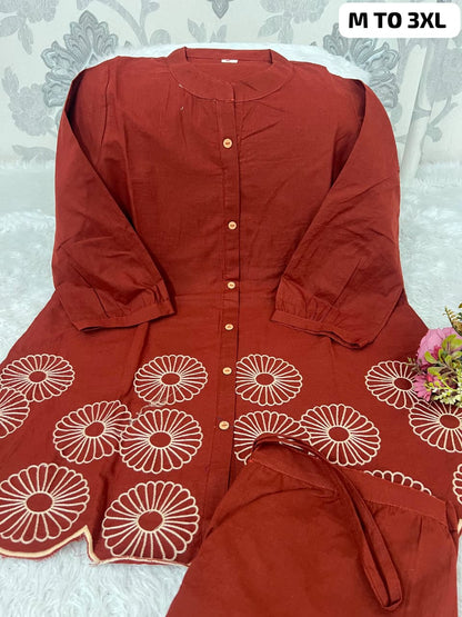 Classy Embroidered Cotton Co-Ord Set
