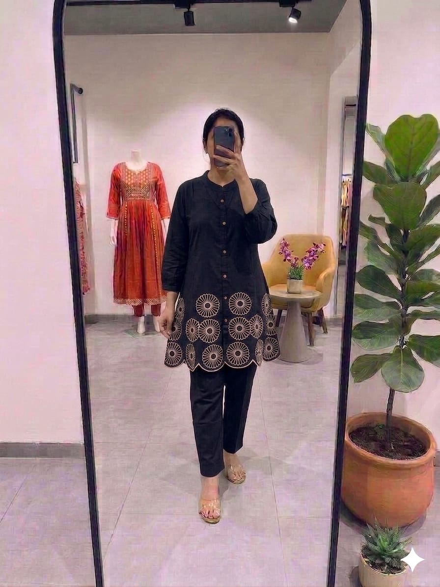 Classy Embroidered Cotton Co-Ord Set