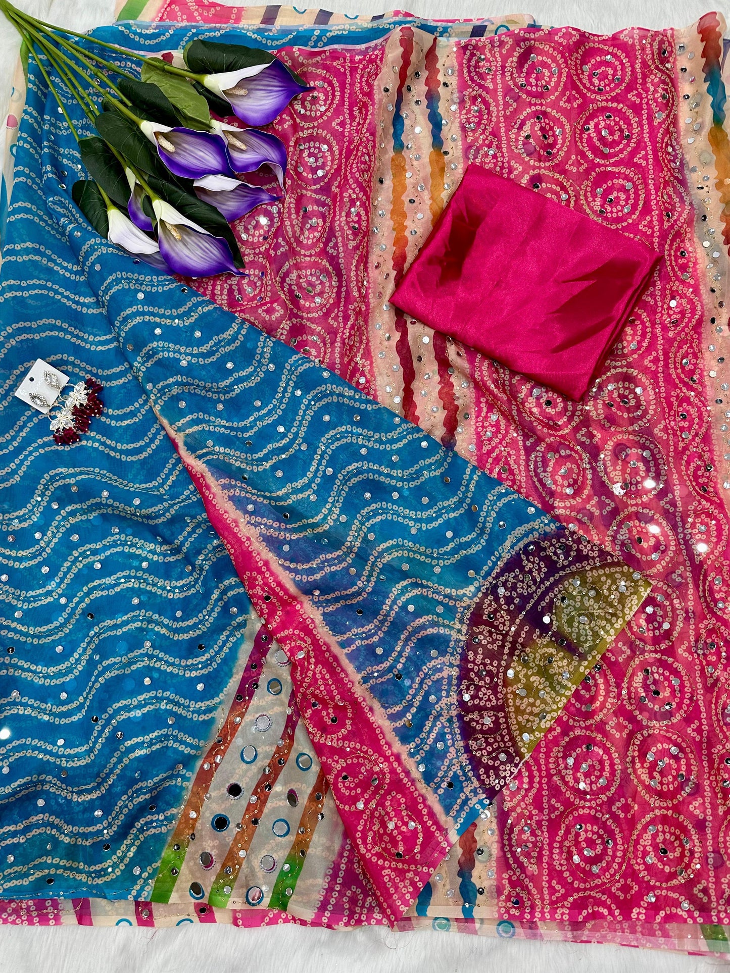 Gorgeous Bandhani & Leheriya-inspired Silk Saree