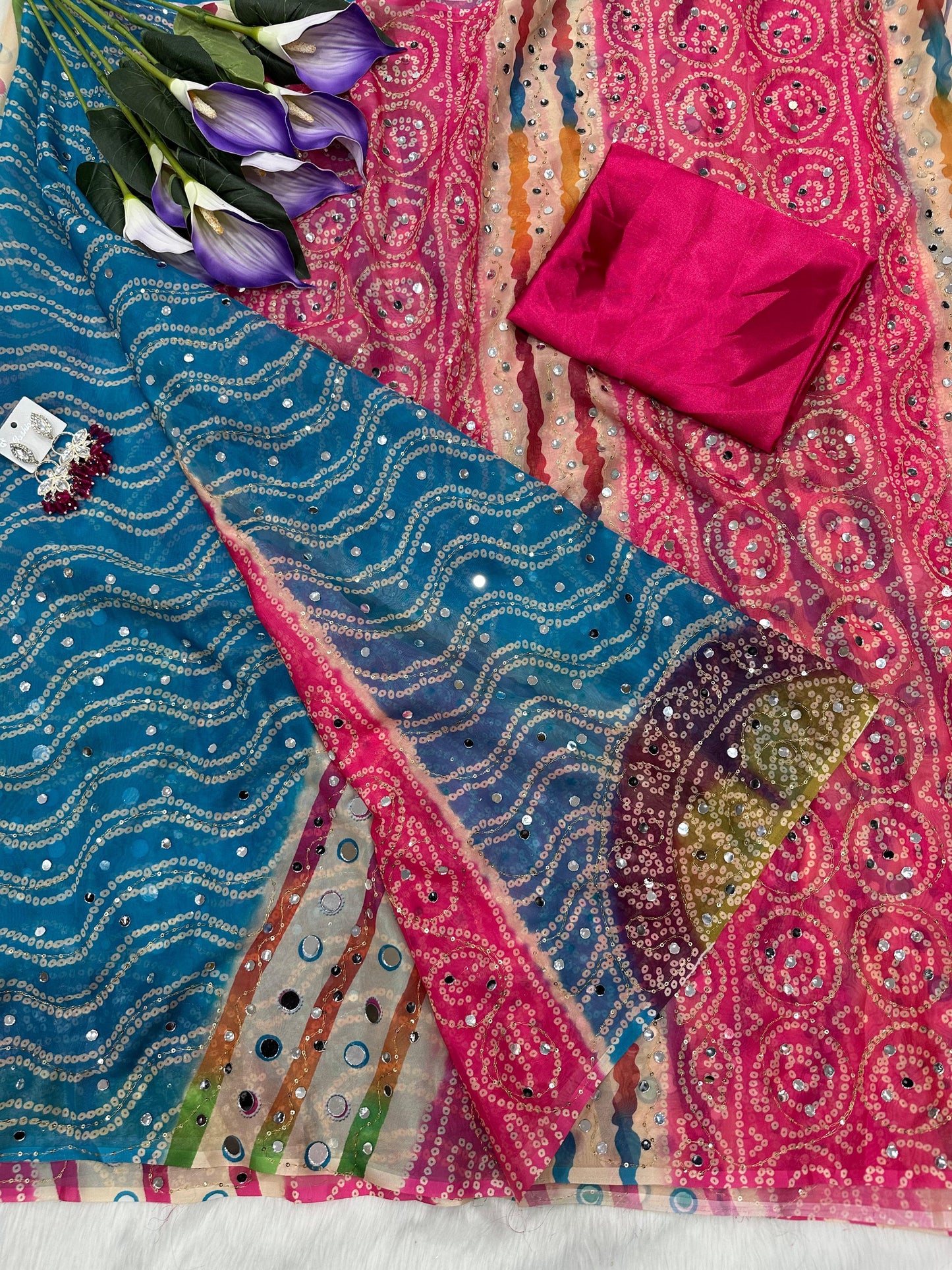 Gorgeous Bandhani & Leheriya-inspired Silk Saree