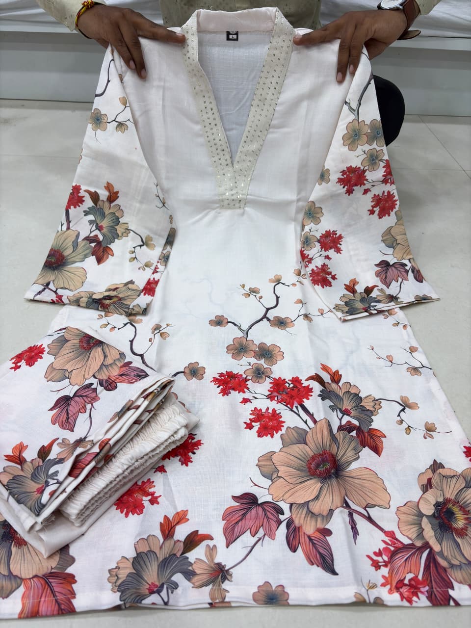 Premium Printed Linen Cotton Co-Ord Set