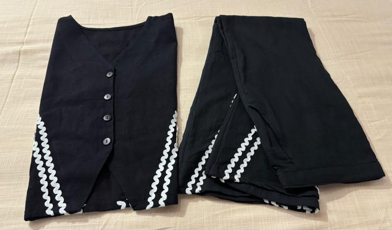 Premium Lace Work Cotton Co-Ord Set