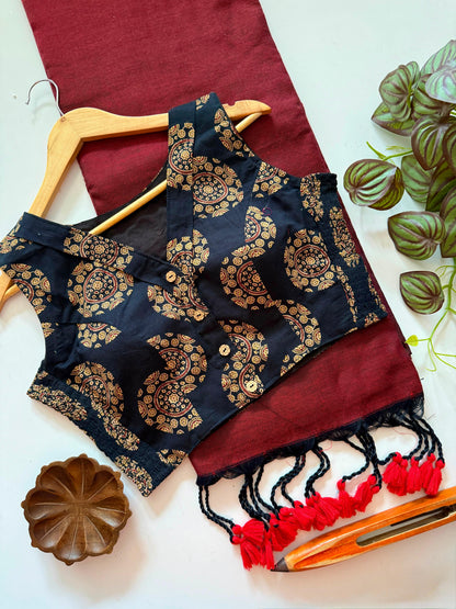 Stylish Handloom Khadi Cotton Saree