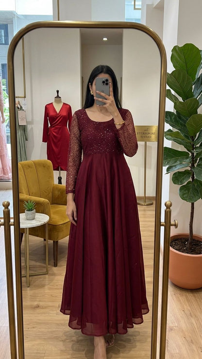 Sparkling Georgette Maxi Dress